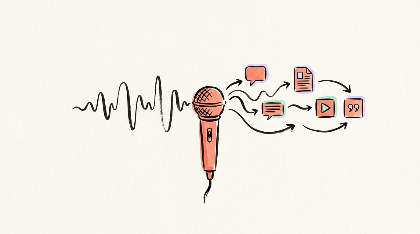 How to Repurpose Podcast Content (Without Rerecording Anything)