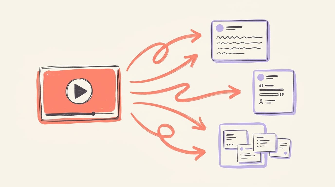 How to Repurpose Video Content (Turn One Video Into 10+ Social Posts)