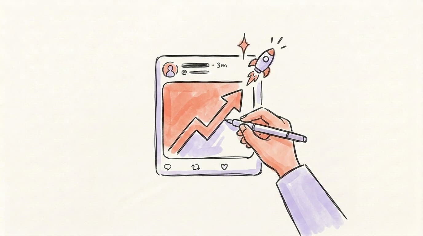 A build-in-public launch tweet built from an MRR milestone hook
