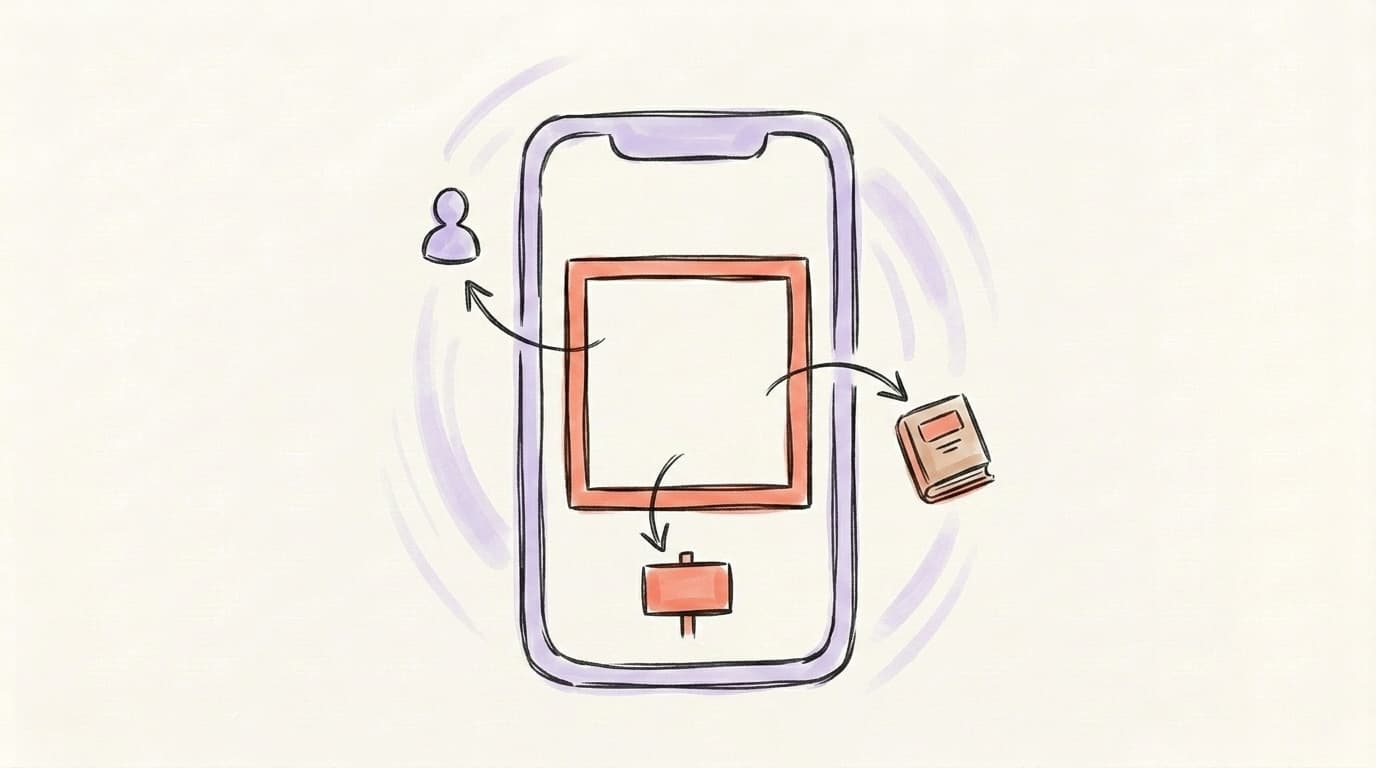 Phone screen showing an empty Content Not Available placeholder with arrows pointing to user, policy, and removal causes