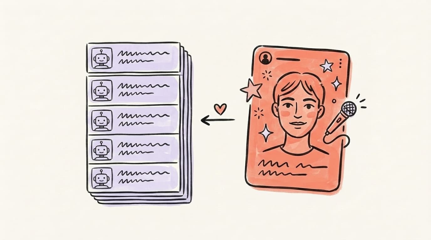 Unique human voice beats generic AI posts