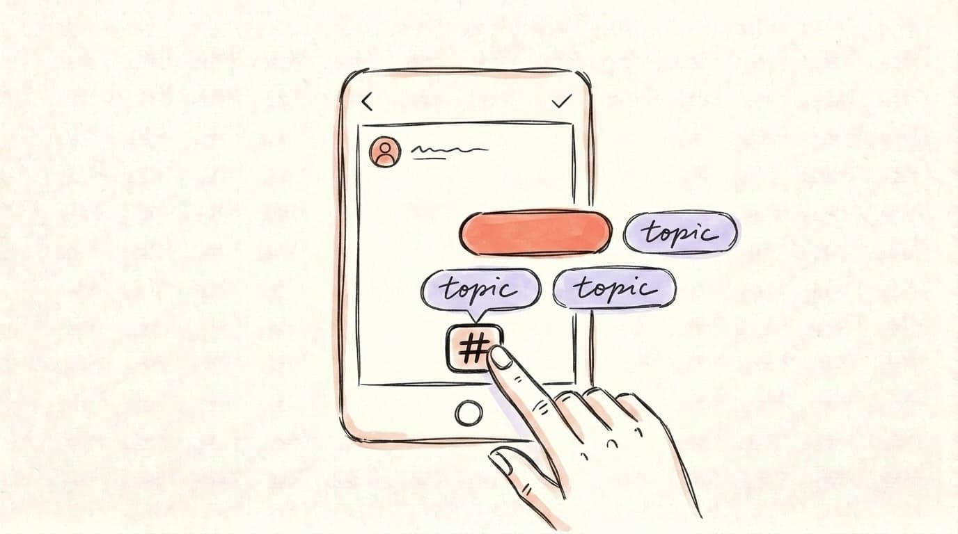 Adding a topic tag on Threads